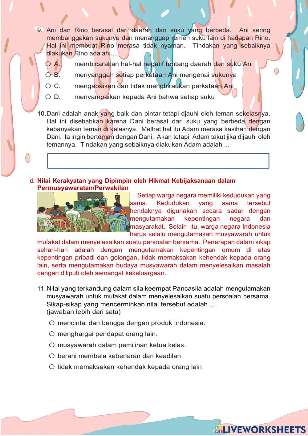 Penilaian tema 1 ppkn