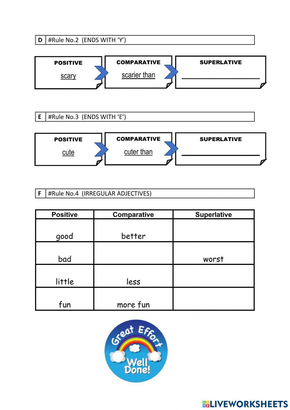 Superlative Adjectives Part 1 (CEFR YEAR 4 Unit 9: Get Active!) --WORKSHEET AVAILABLE