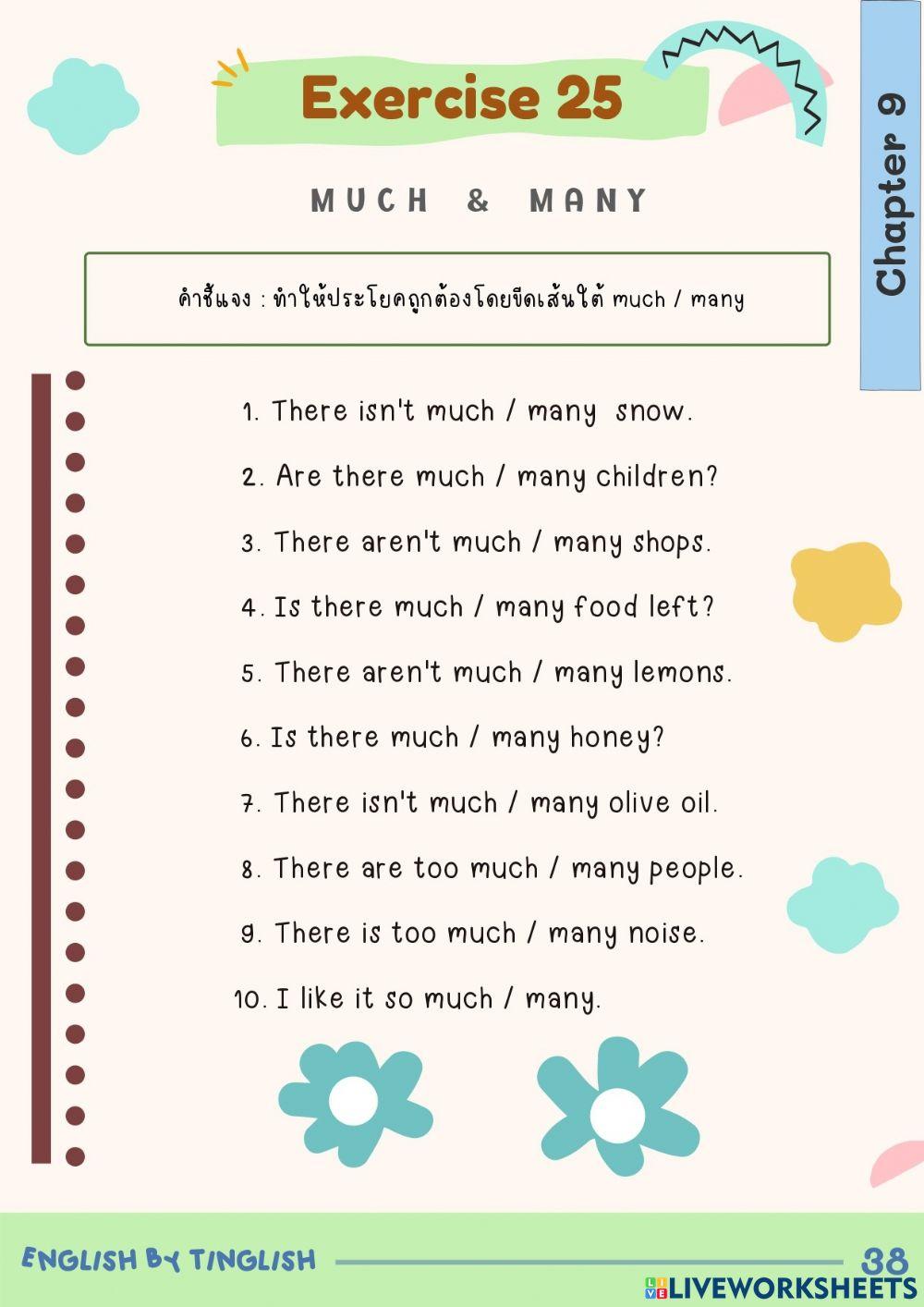 Chapter 9 Much & Many