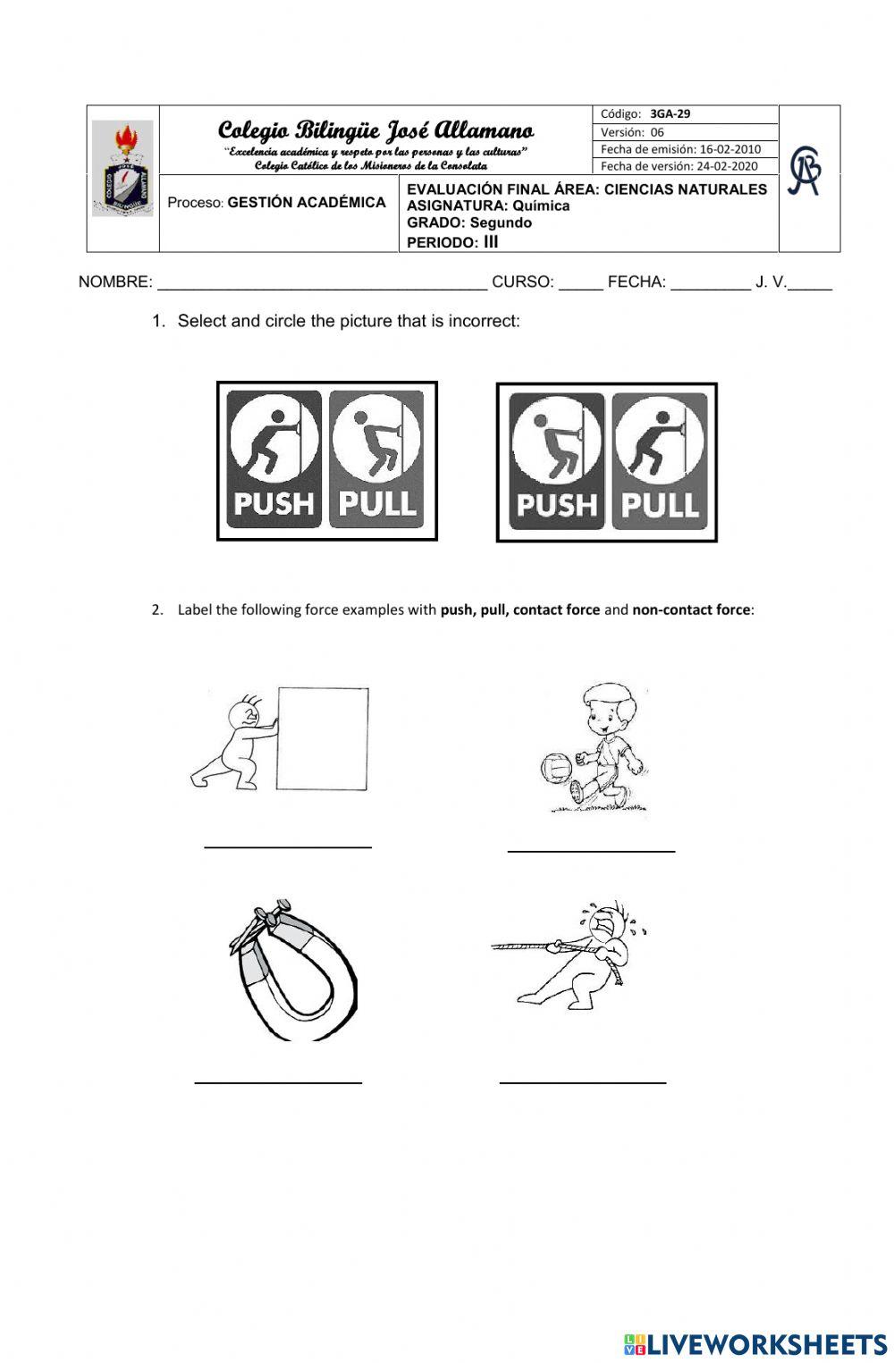 2° Chemistry final exam III T