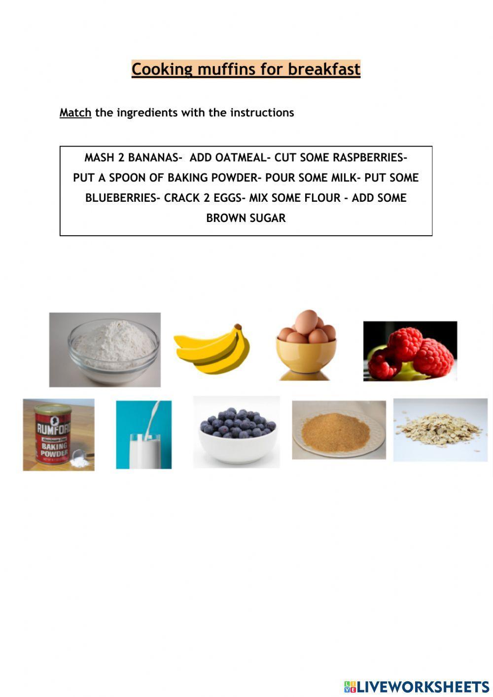 Cooking muffins for breakfast