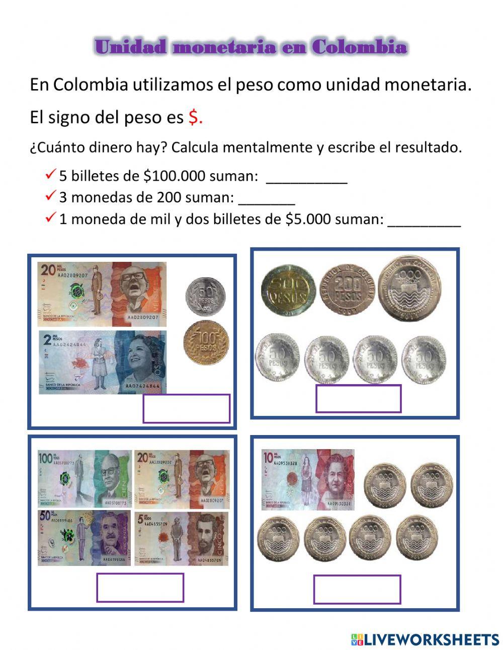 Unidad monetaria en Colombia