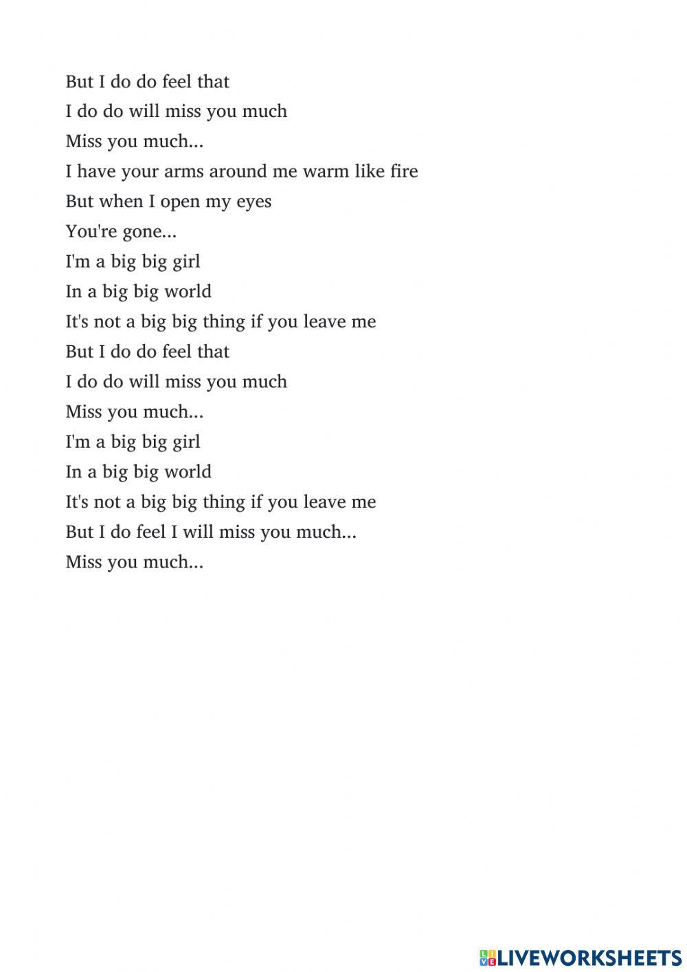 Big Big World: Pronunciation