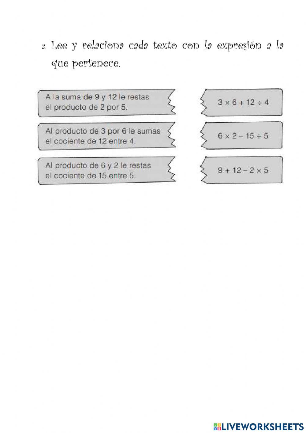 Operaciones combinadas