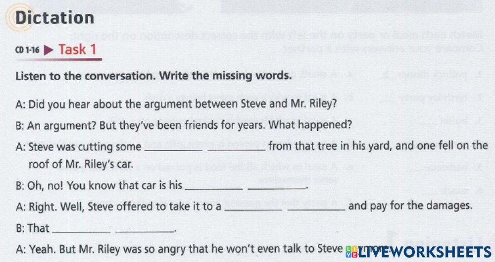 Unit 3 - Dictation (Tactics - Developing)