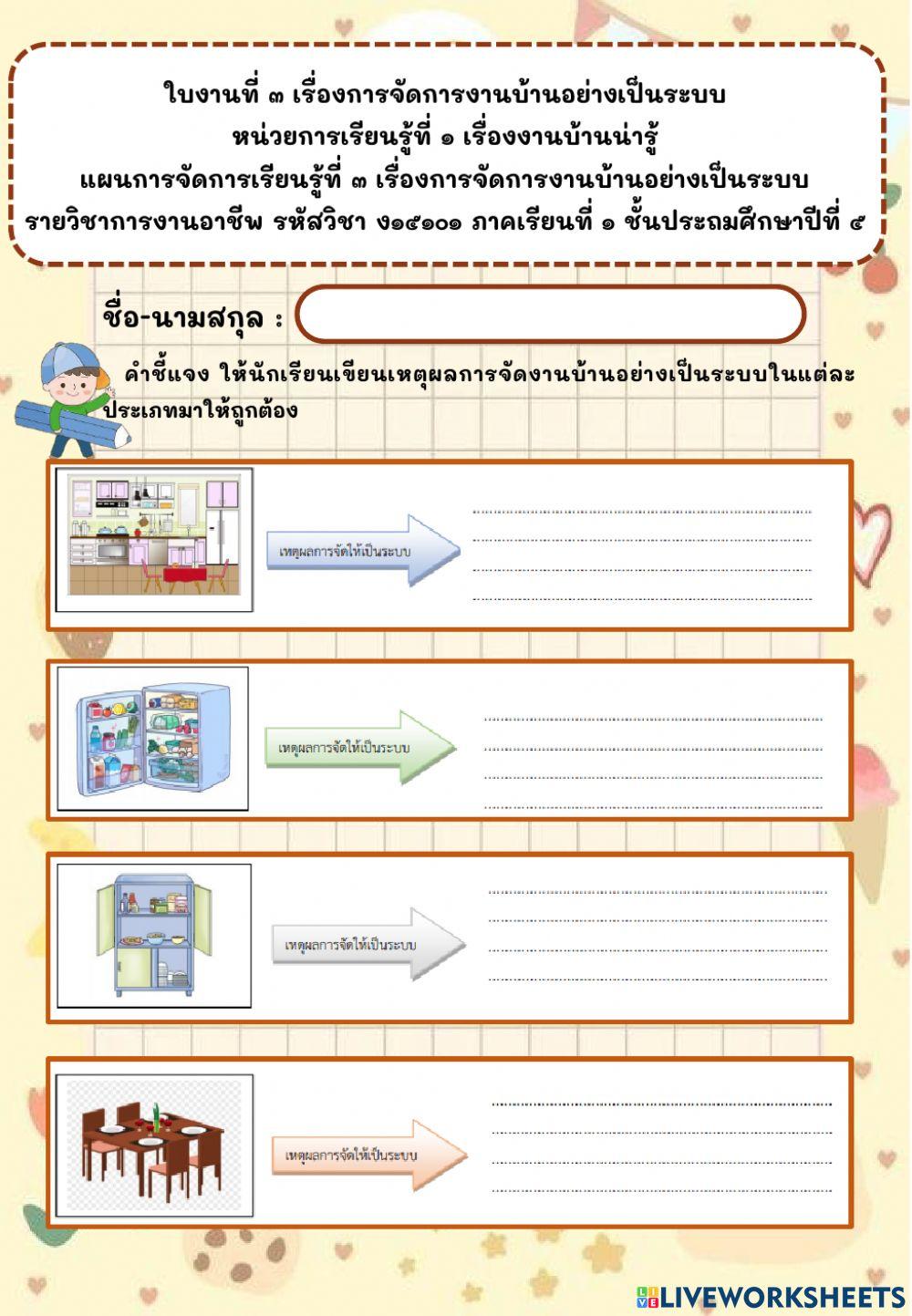 การจัดการงานบ้านอย่างเป็นระบบ