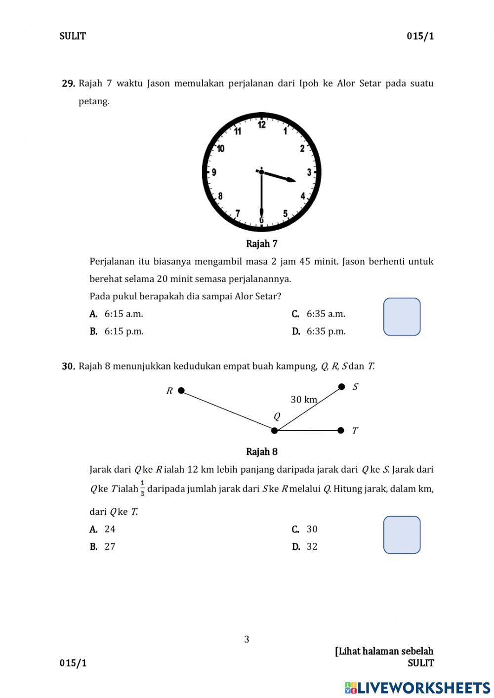 Ppt kertas 1 matematik tahun 6 bahagian 2 Ppt kertas 1 matematik tahun 6 bahagian 2