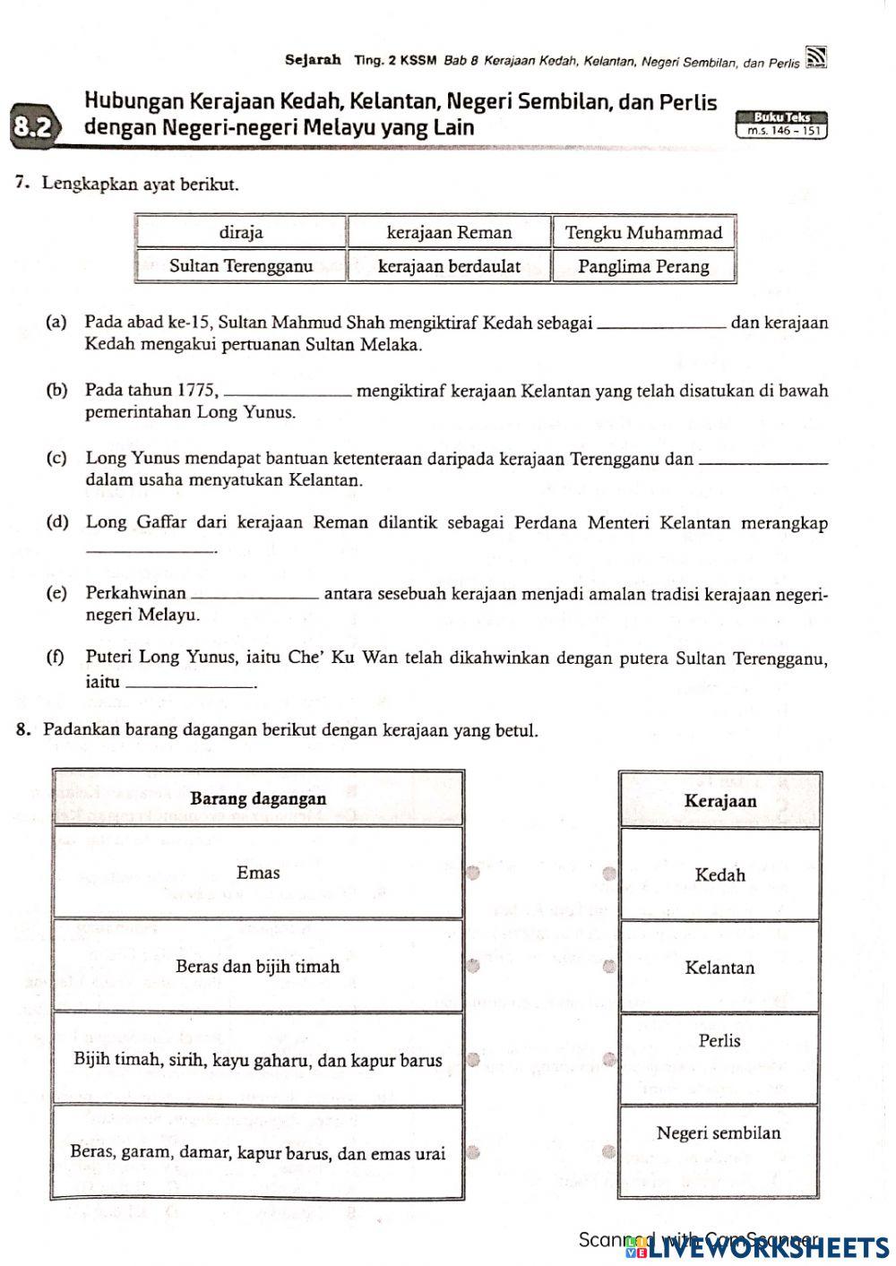 Sejarah tingkatan 2 bab 8 (8.2)