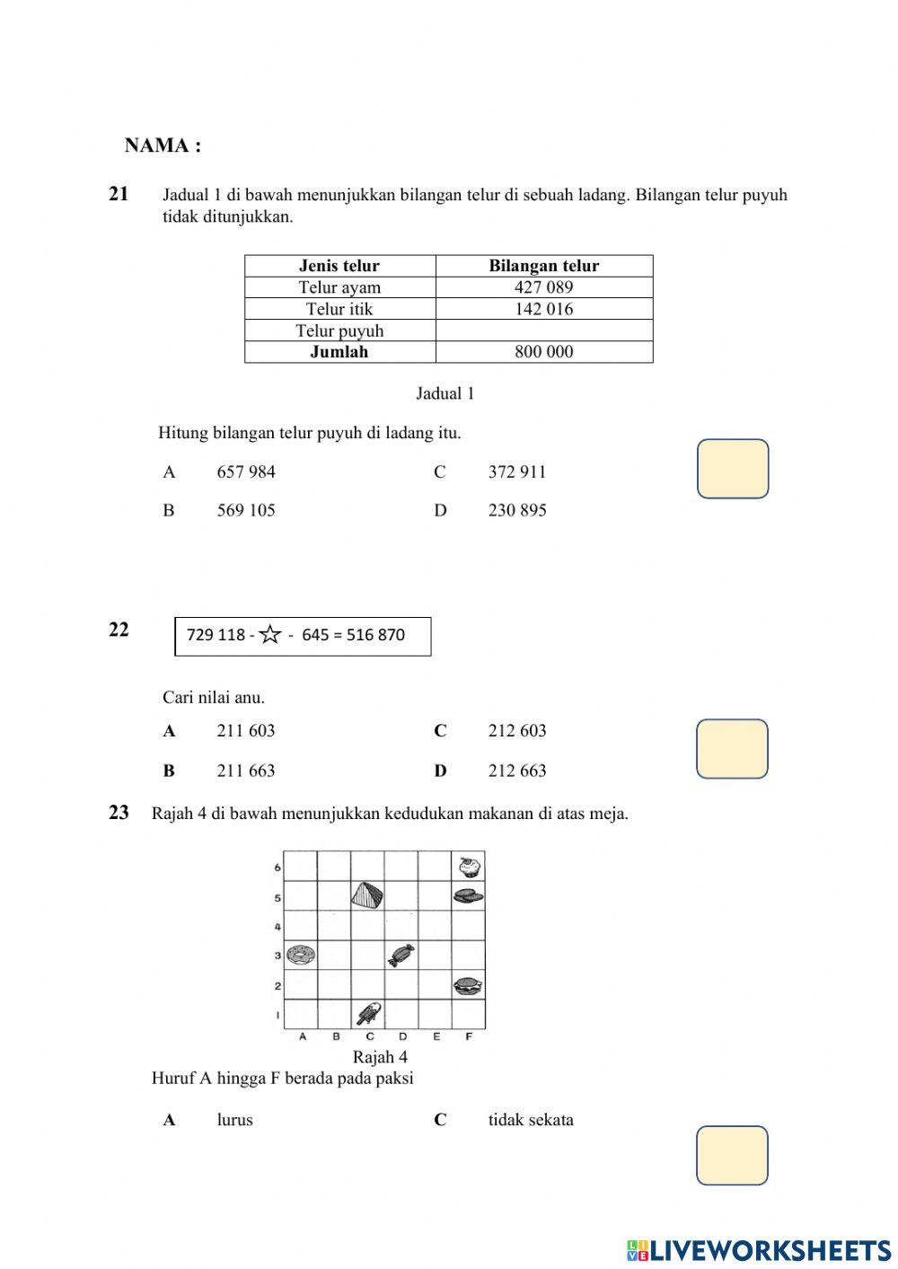 Ppt matematik tahun 5 kertas bahagian 2 Ppt matematik tahun 5 kertas bahagian 2