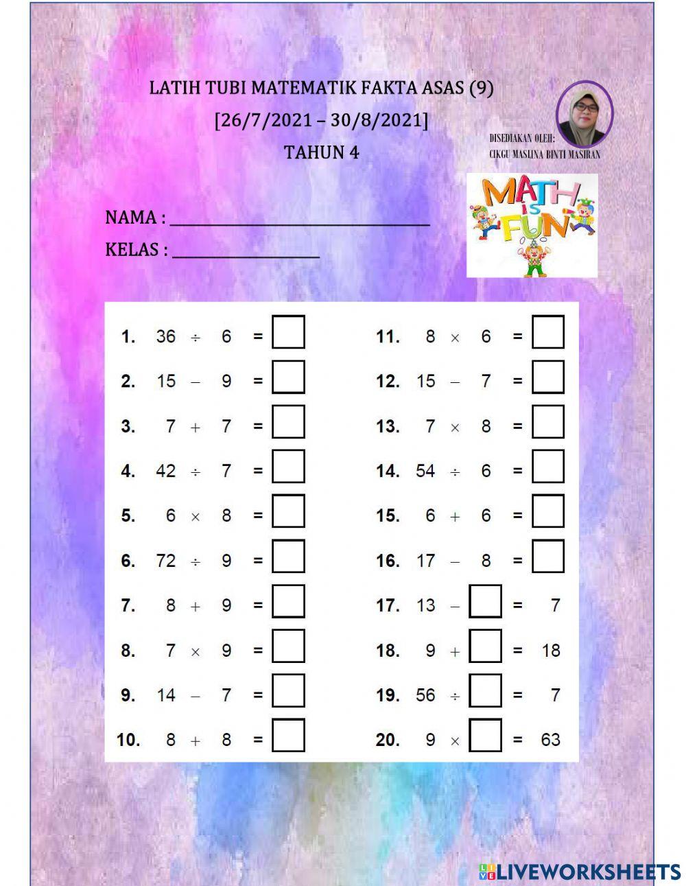 Latih tubi mt 9 tahun 4