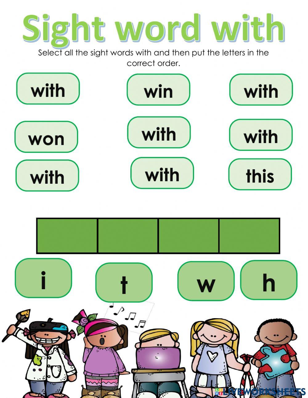 Sight word with