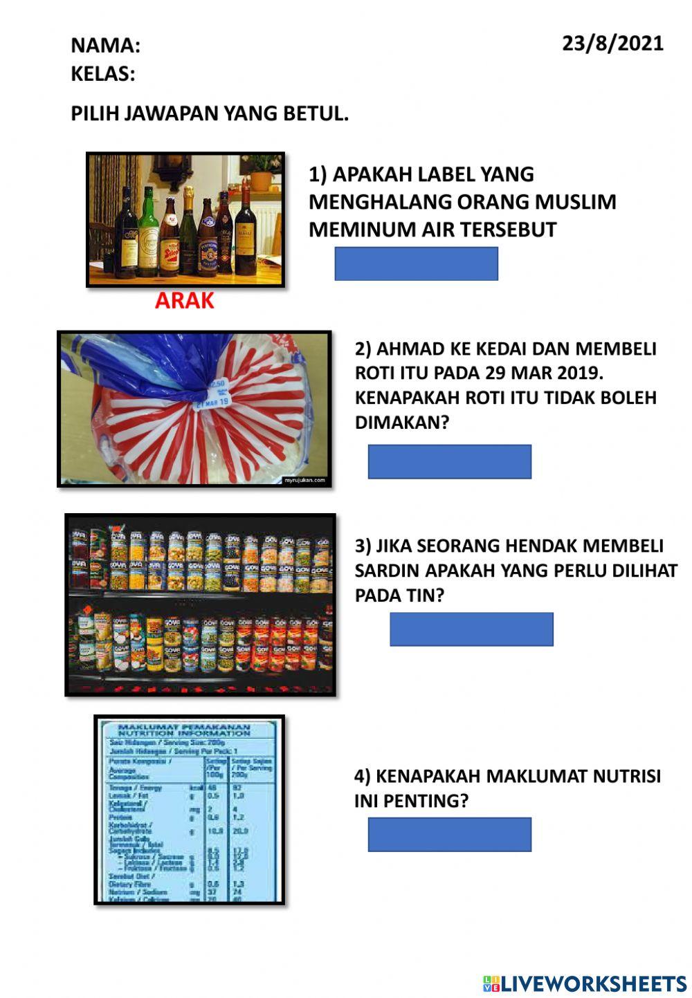 Label makanan 5 amanah