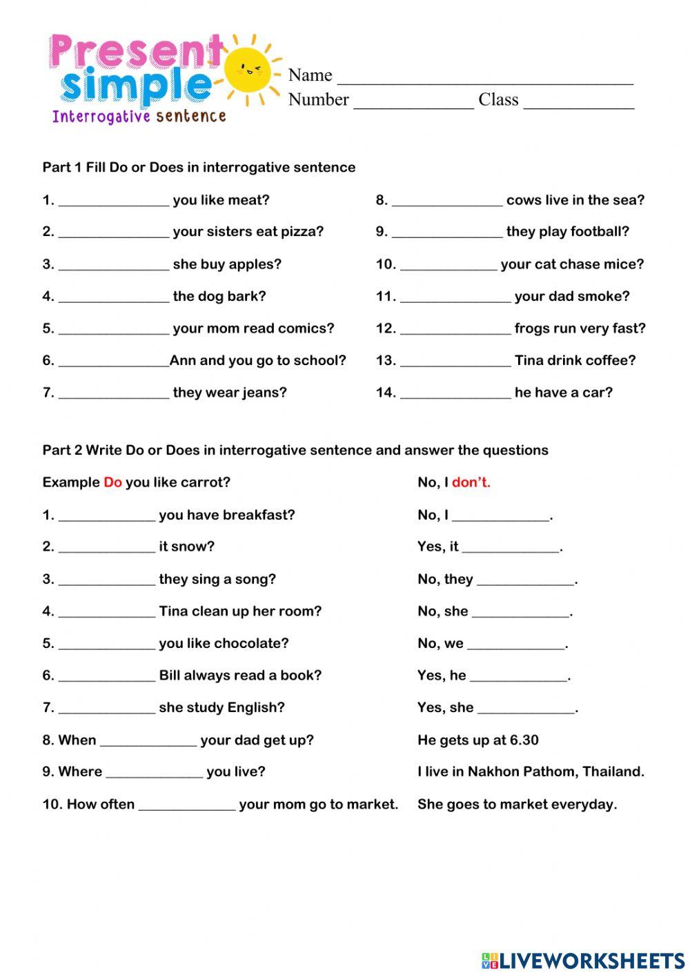 Interrogative Sentence Worksheets interrogative-sentence-worksheets