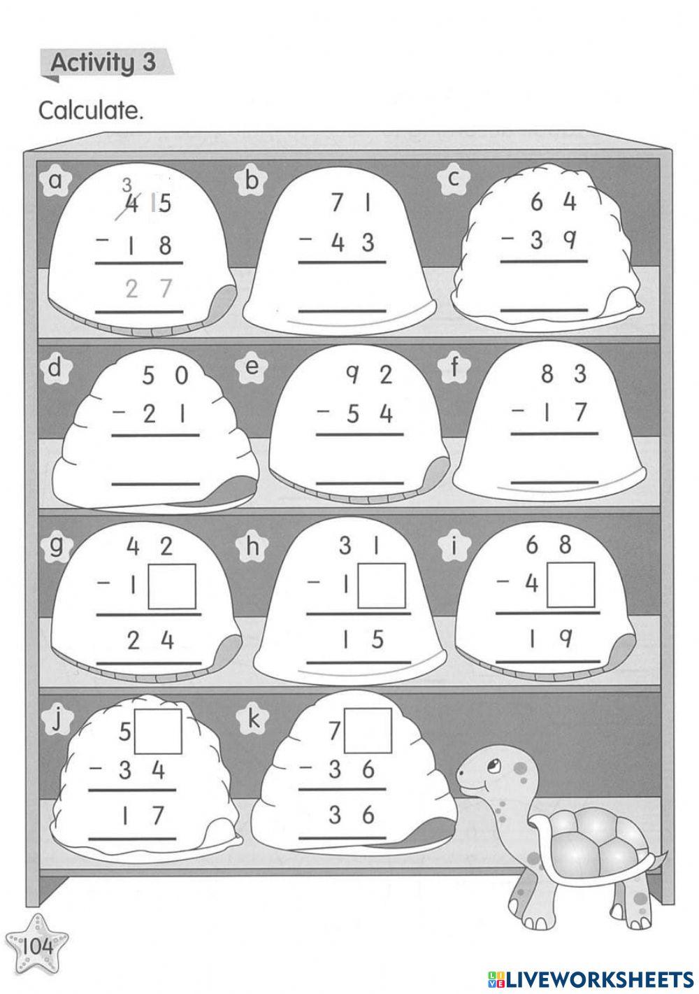 Mathematics year 1 page 104 worksheet live worksheets