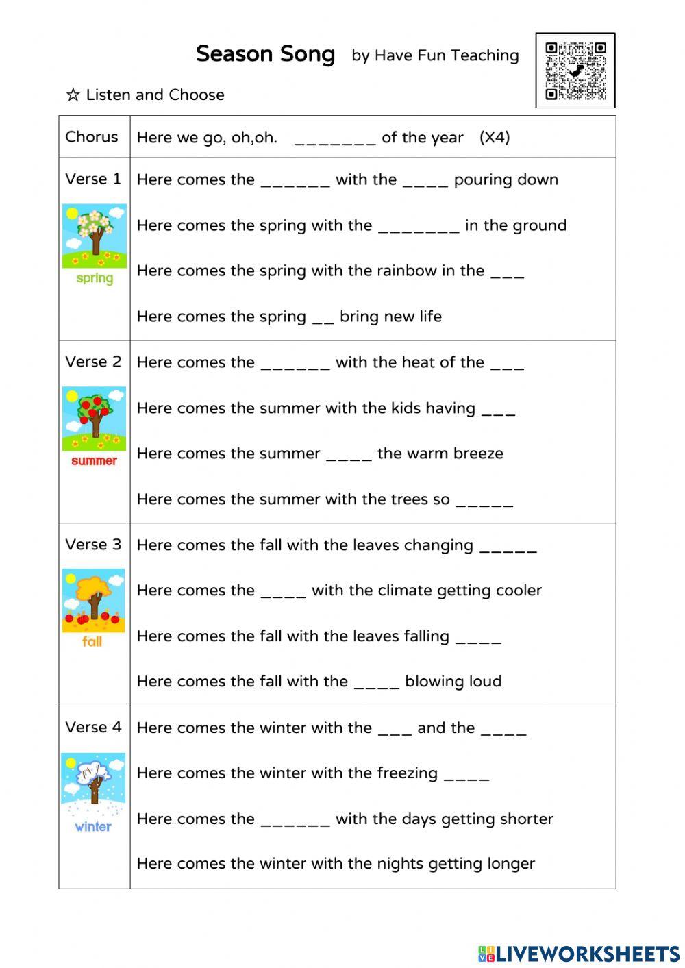 Season Song by Have Fun Teaching Season Song by Have Fun Teaching
