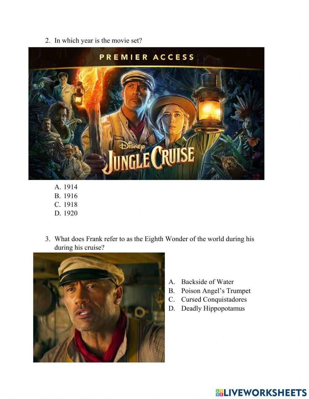 The Jungle Cruise Quiz
