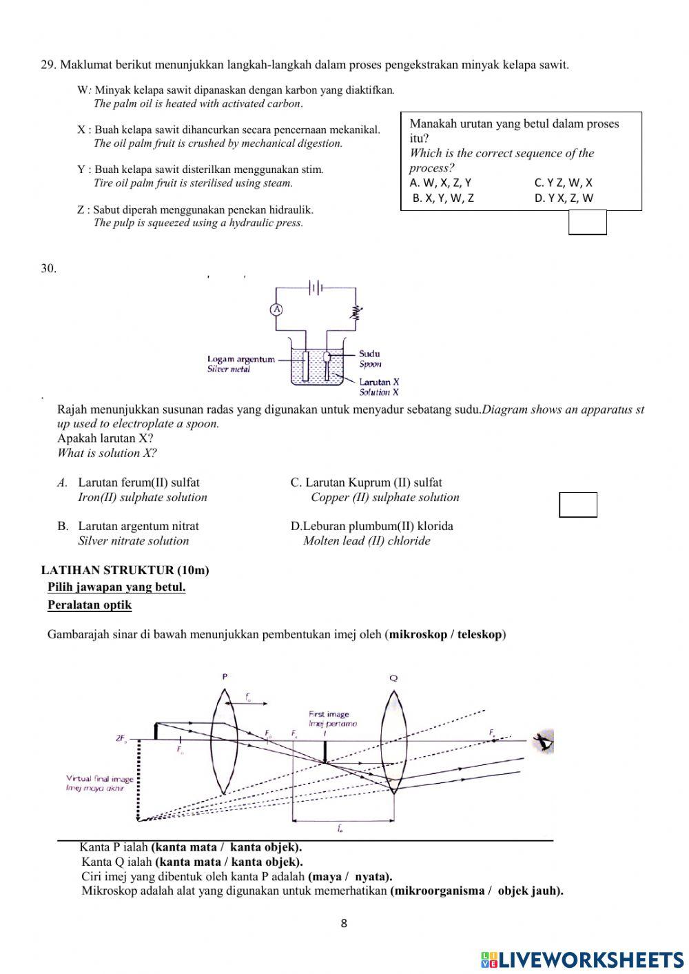 UJIAN PENILAIAN SAINS TINGKATAN 5