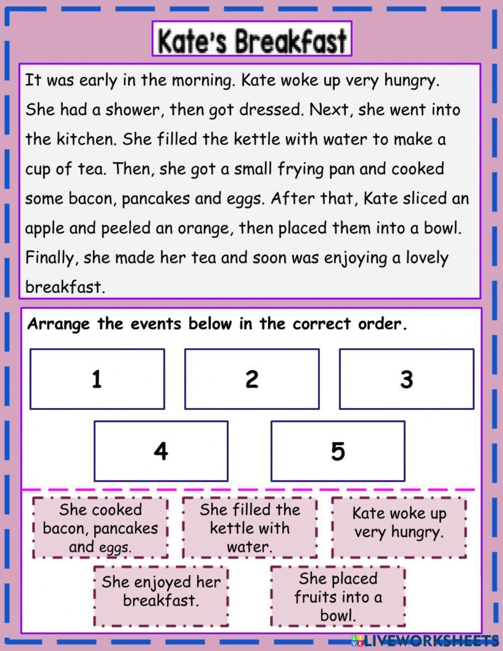 Sequencing events