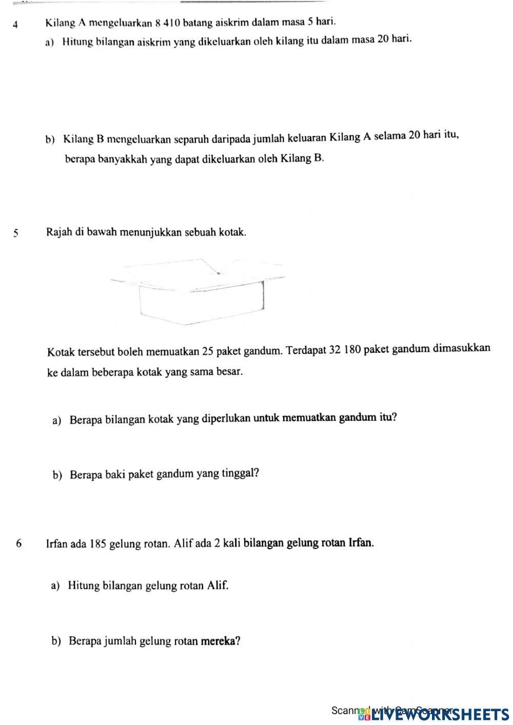 Ulangkaji set 1 - nombor dan operasi