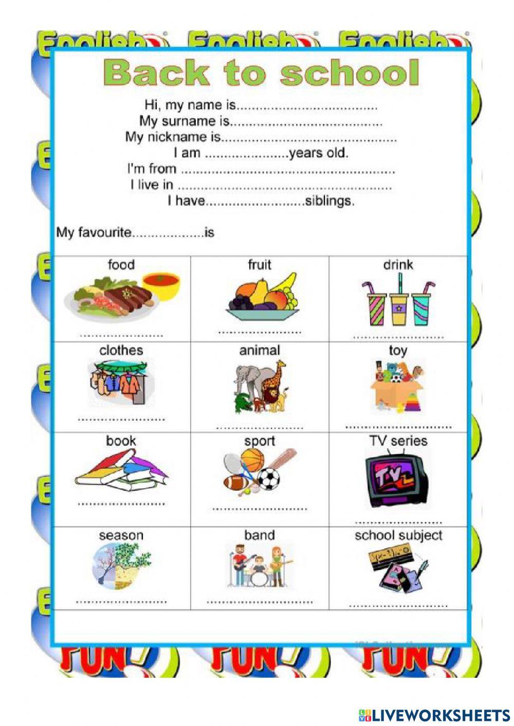 Welcome Back to School