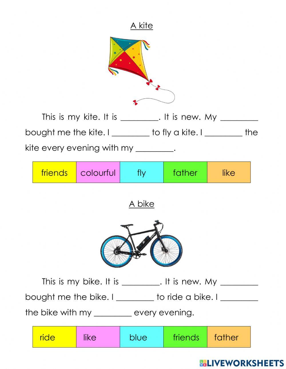 A kite and a bike