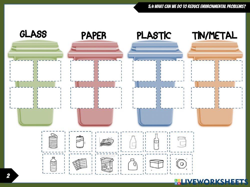 RECYCLE BIN WORKSHEET EXERCISE SS7