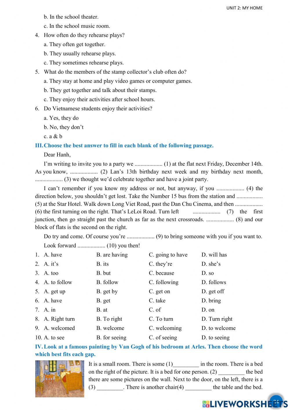 Tieng Anh 6 - Unit 1,2 review (BVV+MLH)