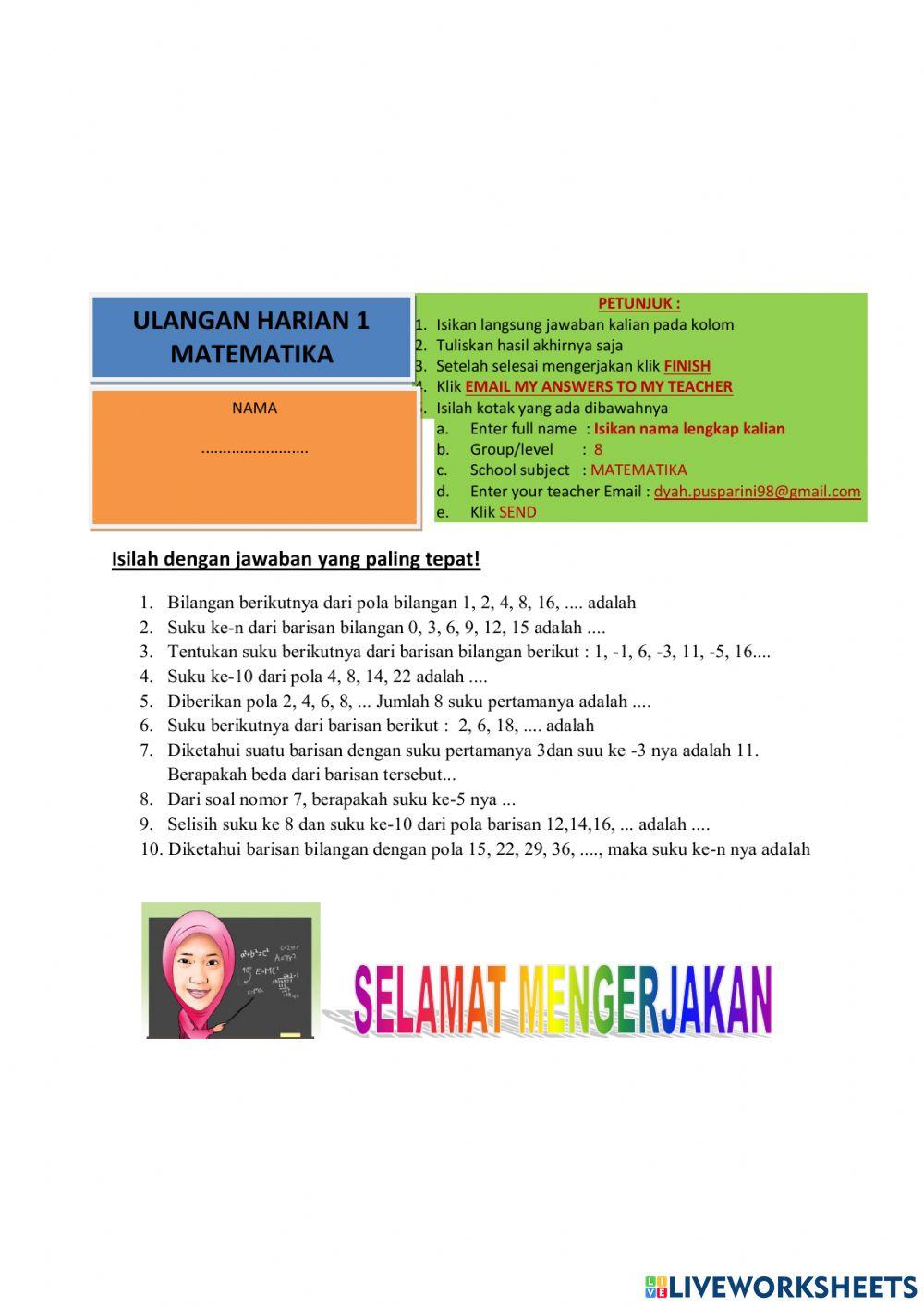 Ulangan pola bilangan 1