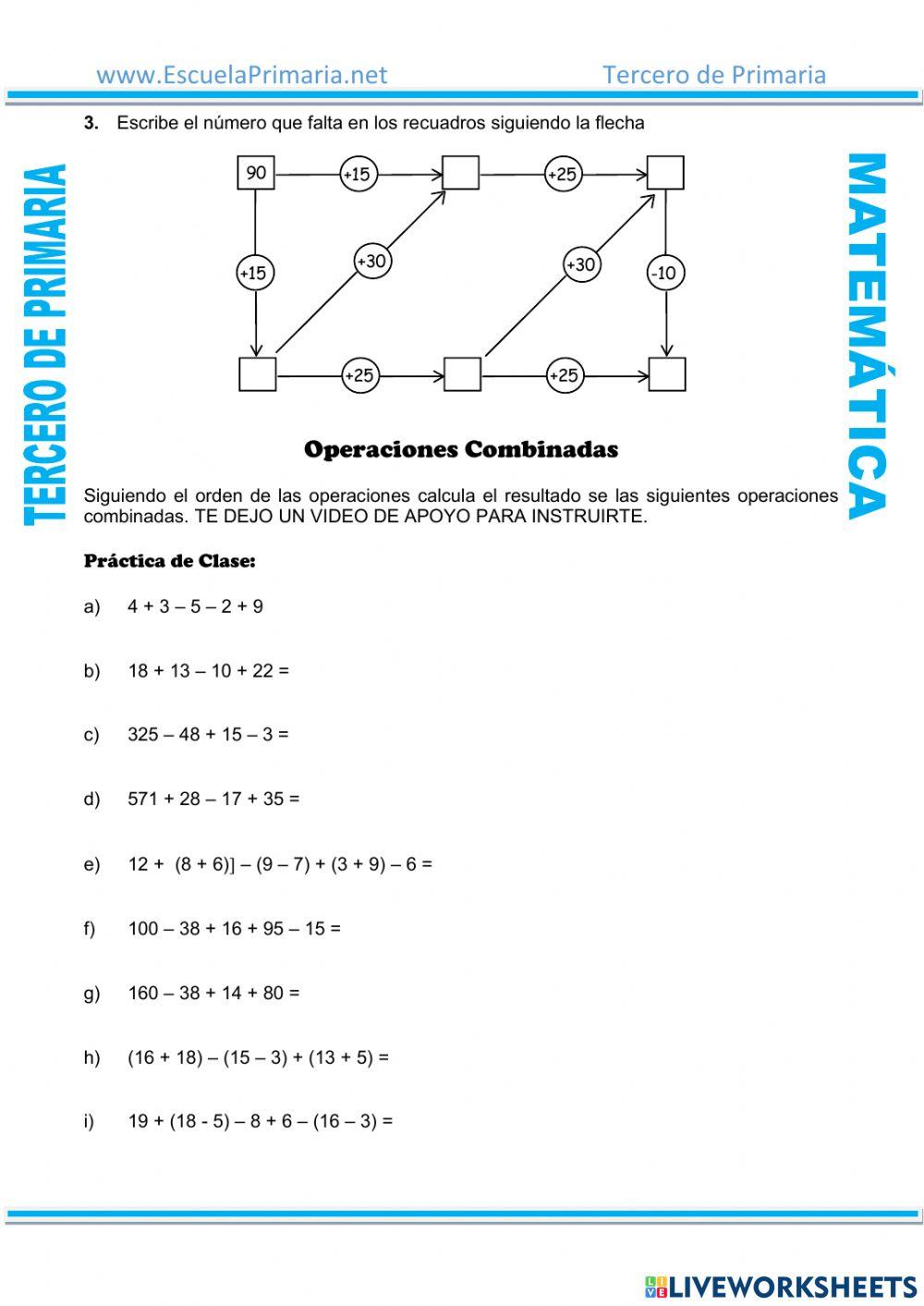 Operraciones combinadas