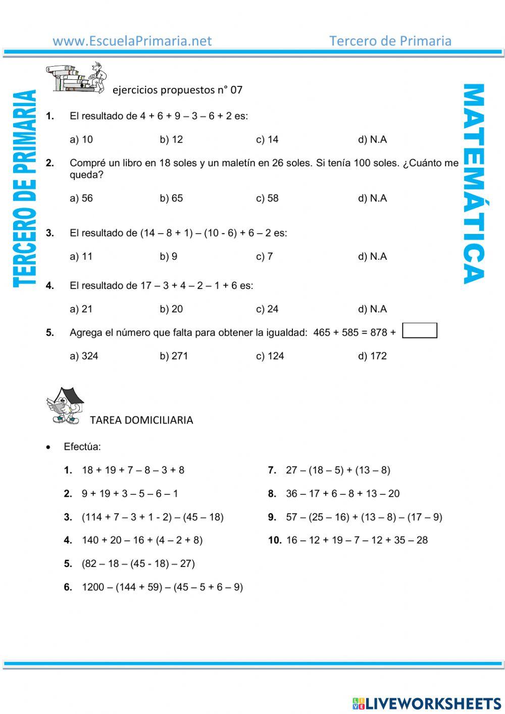 Operraciones combinadas
