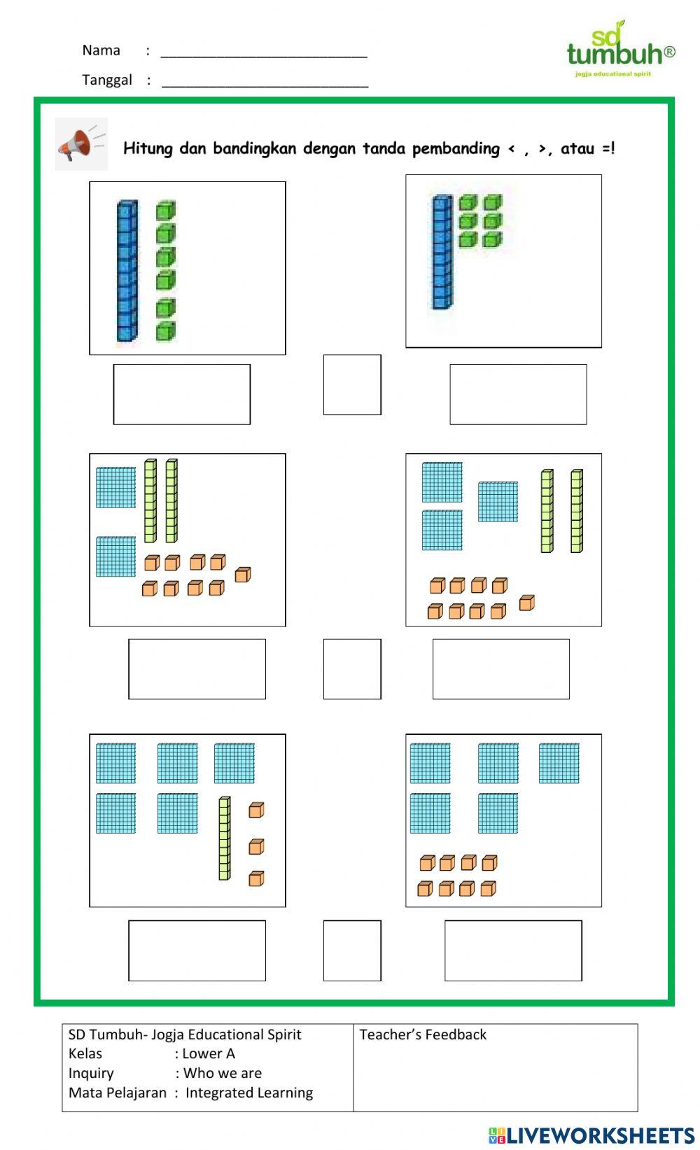 Integrated Learning-Membandingkan bilangan-1-999