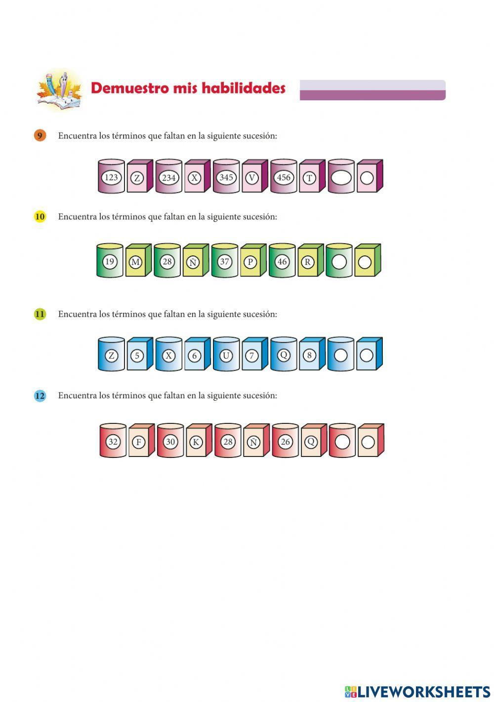 Secuencias alfanuméricas