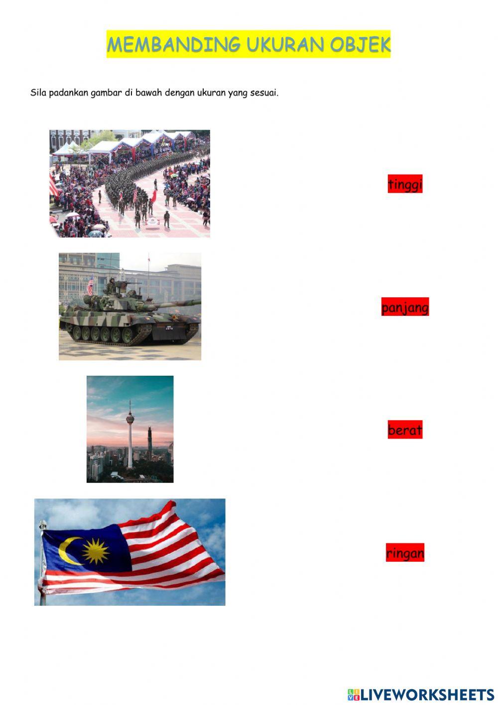 Minggu kemerdekaan: ukuran objek