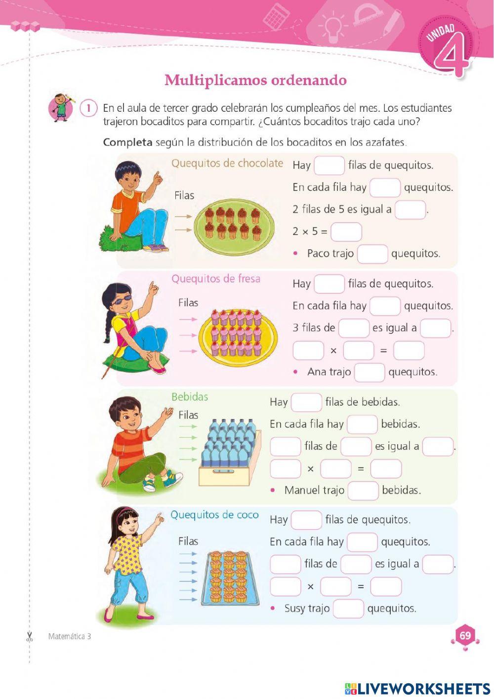 Multiplicamos ordenando