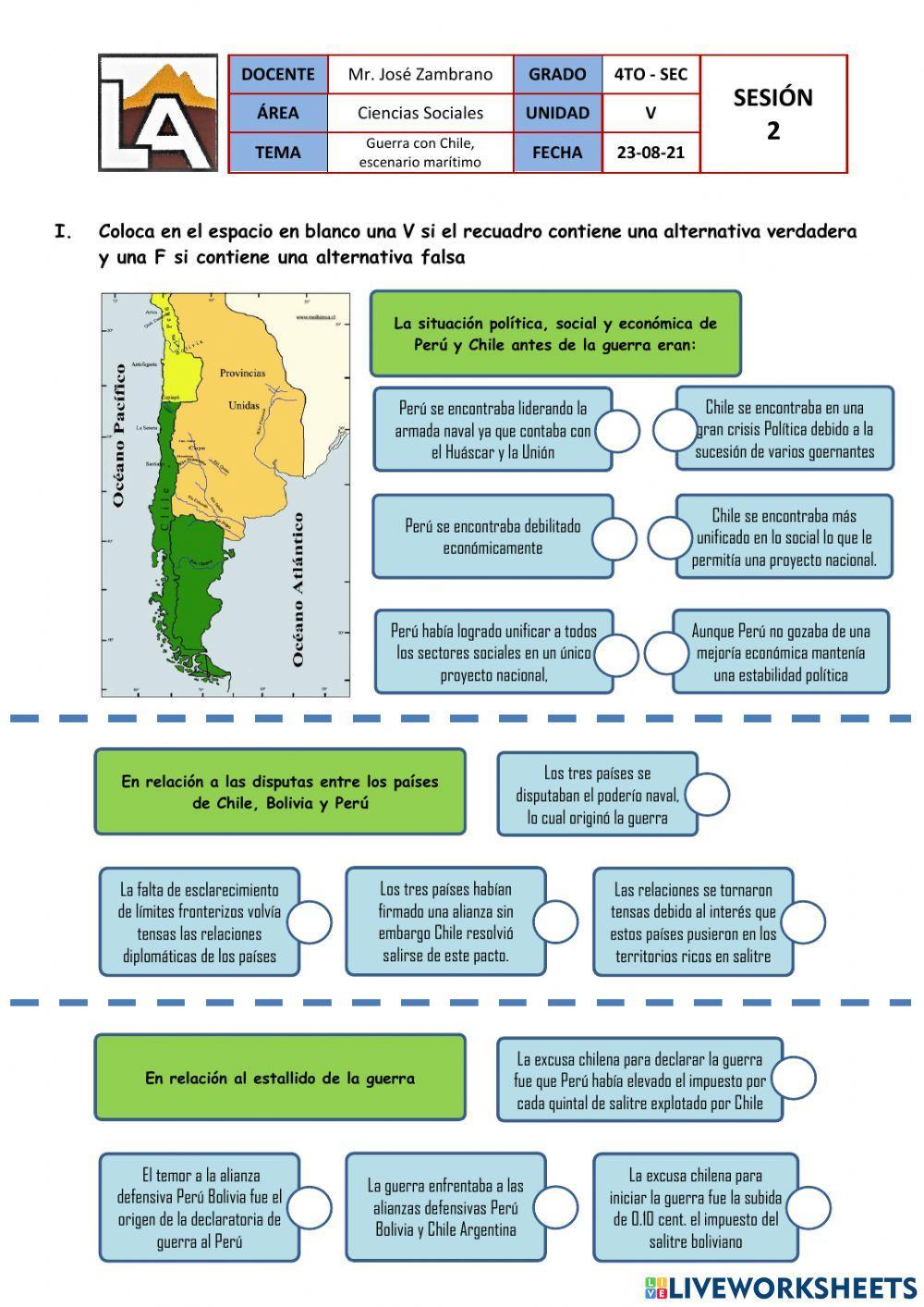La guerra del Pacífico