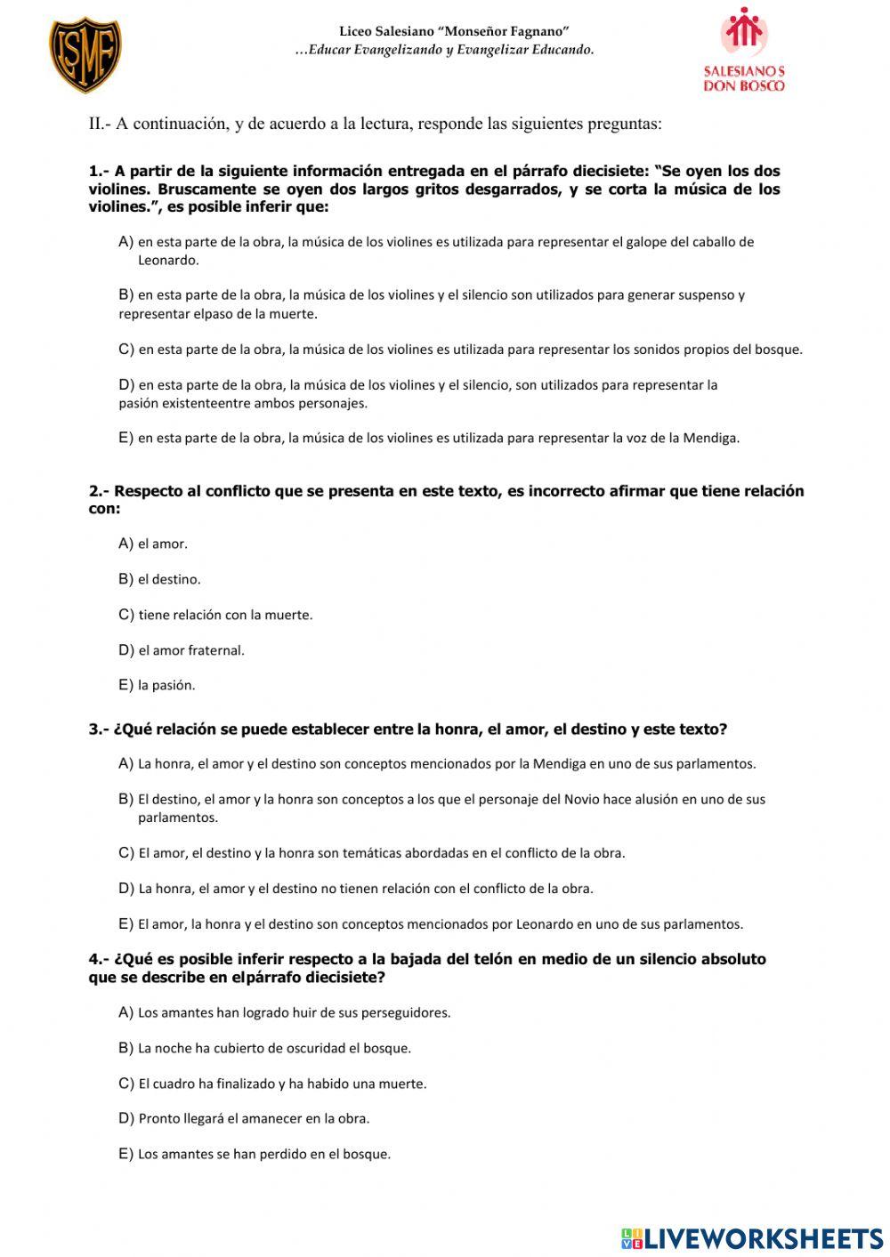 Guía de aprendizaje - Bodas de sangre