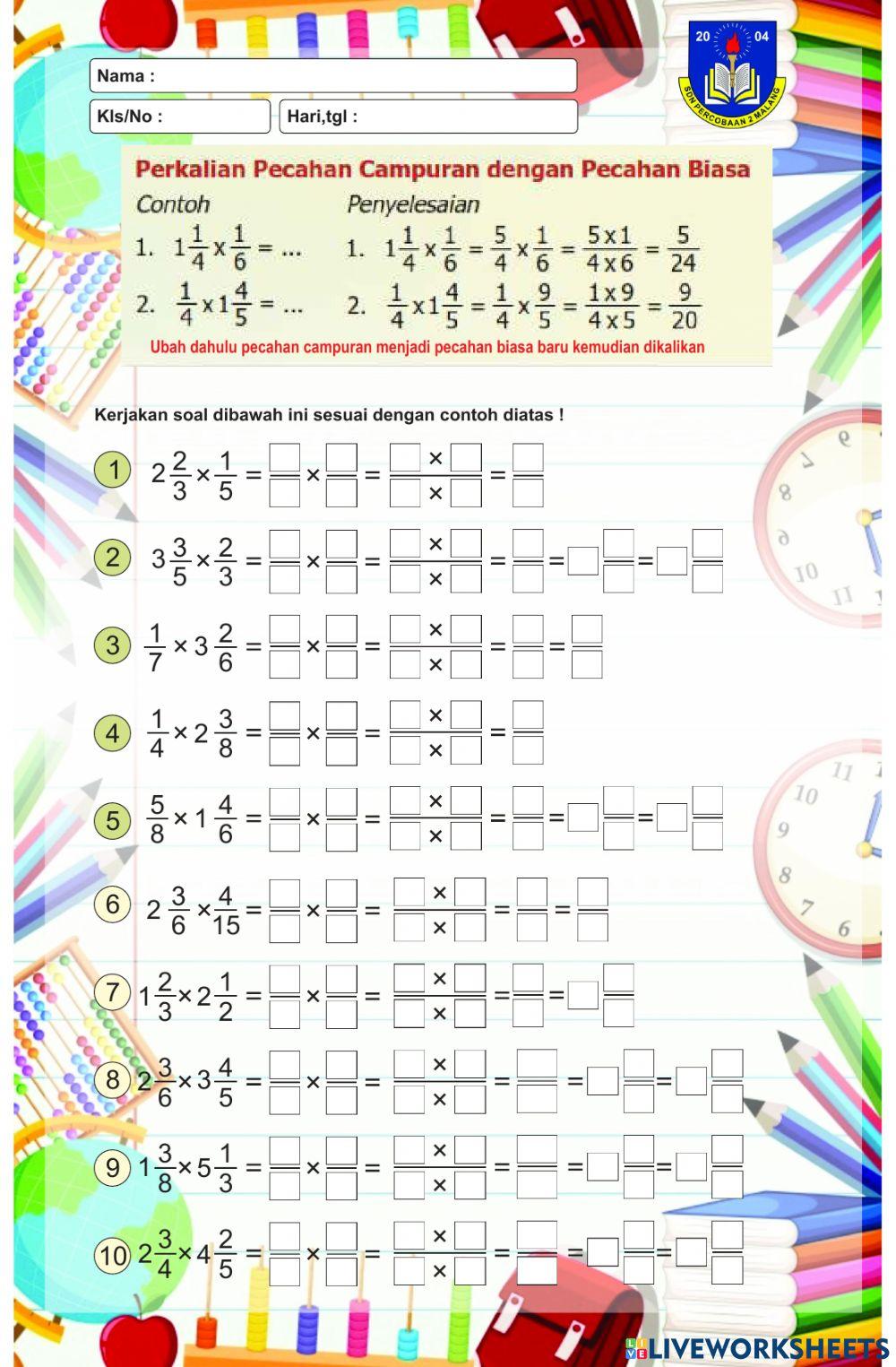 LKPD MAT Perkalian Pecahan Bag 2