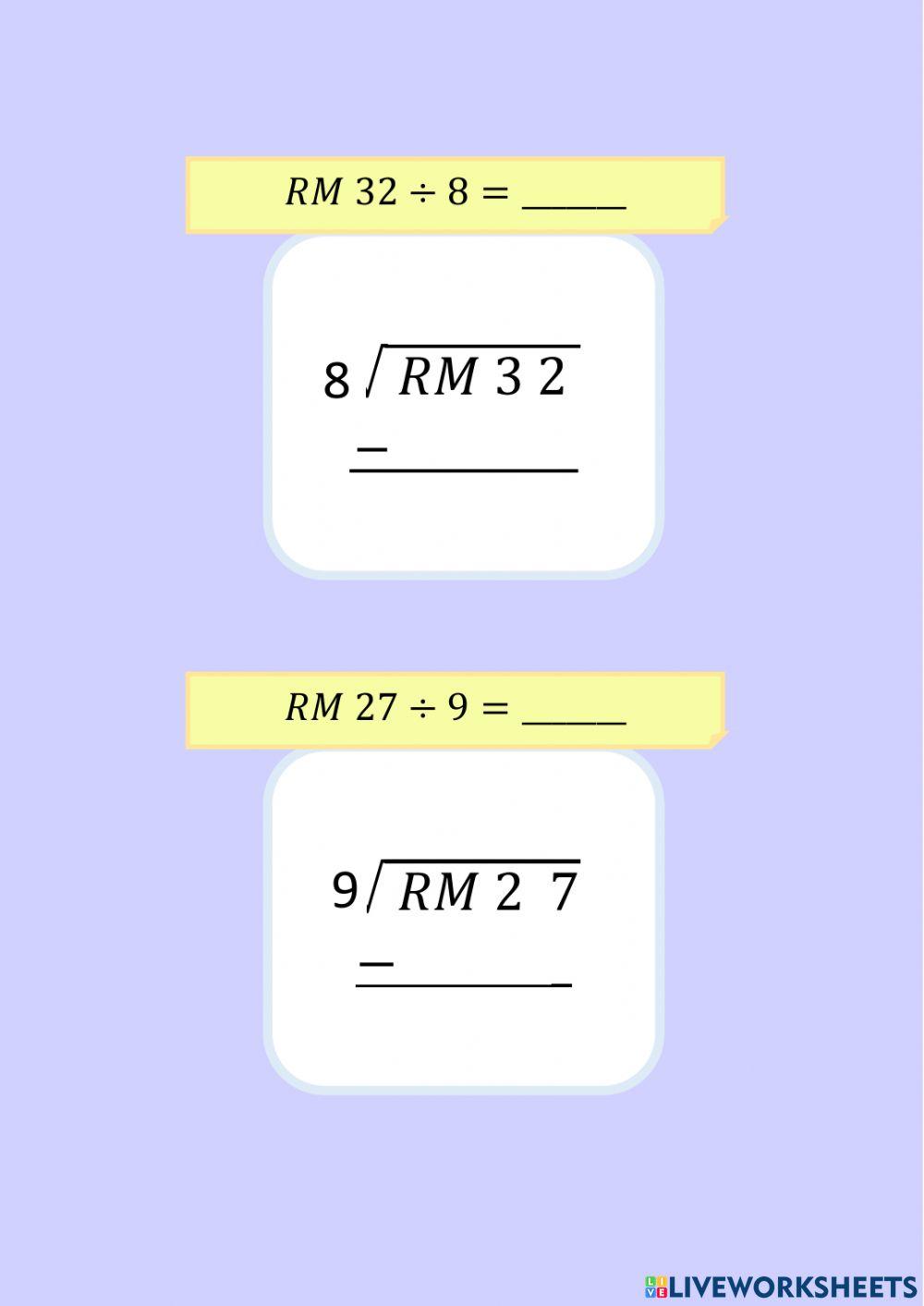 Tahun 2 bahagi wang Tahun 2 bahagi wang