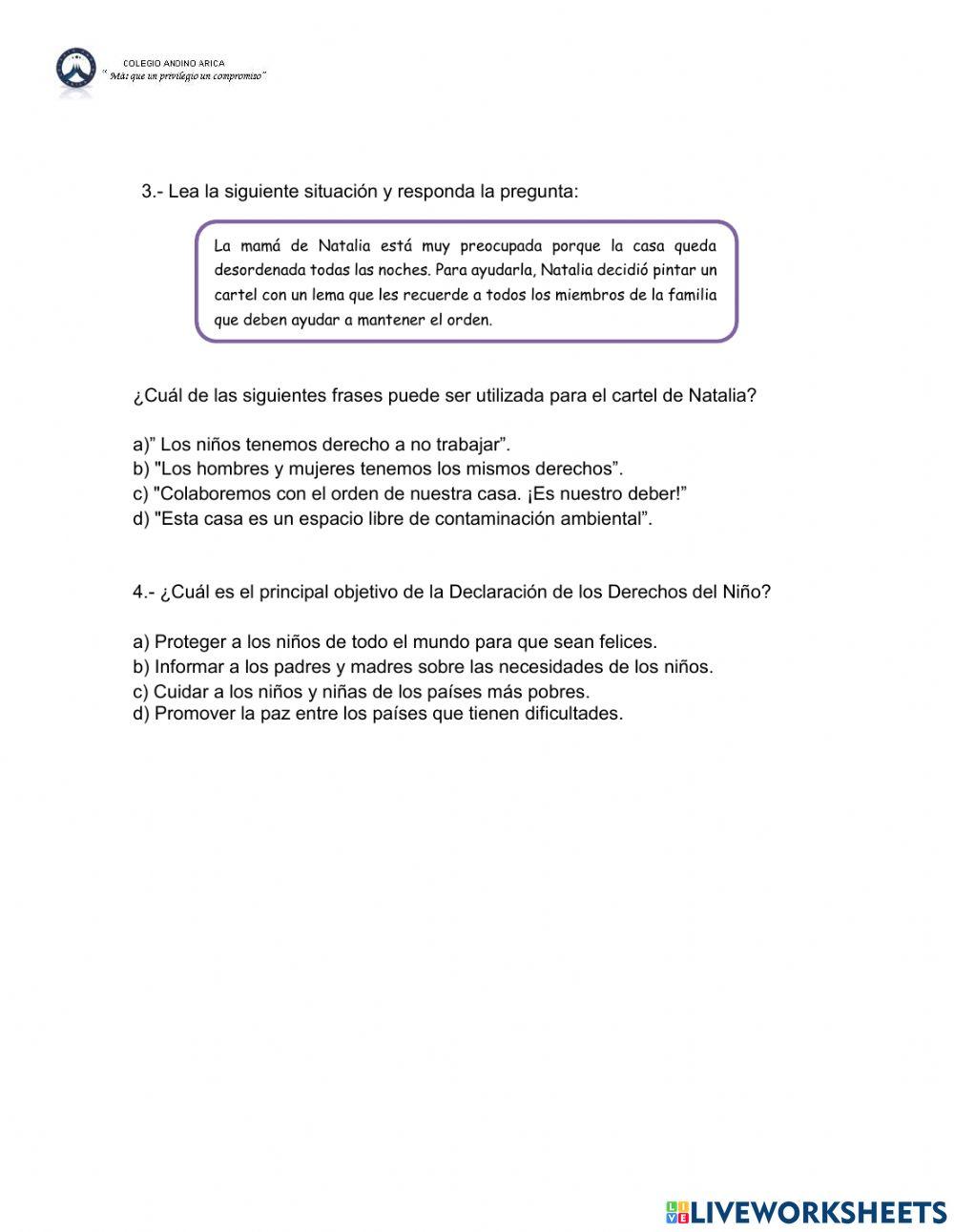 Derechos y deberes de los niños y niñas