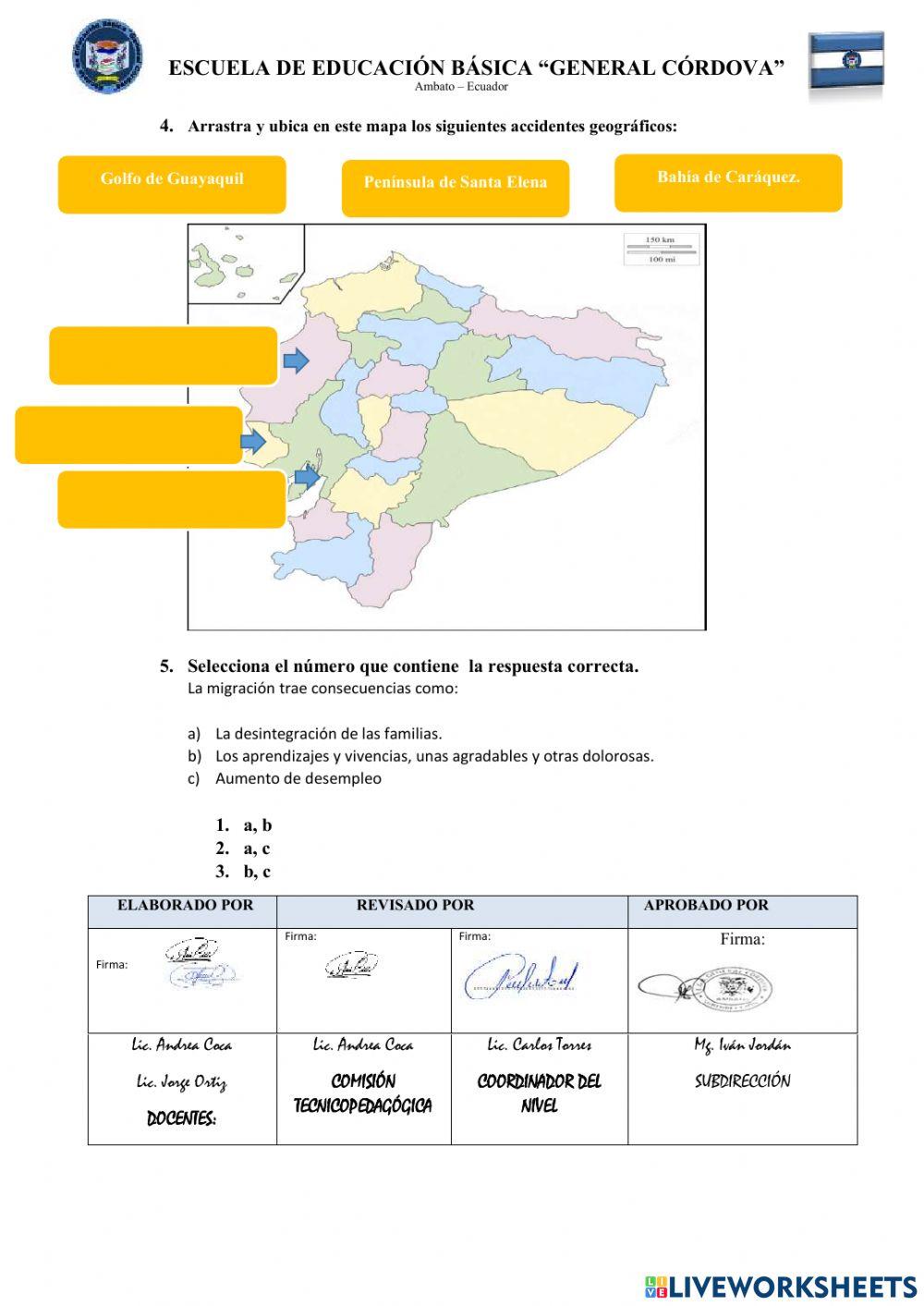 Evaluación diagnóstica EE.SS 7 mo
