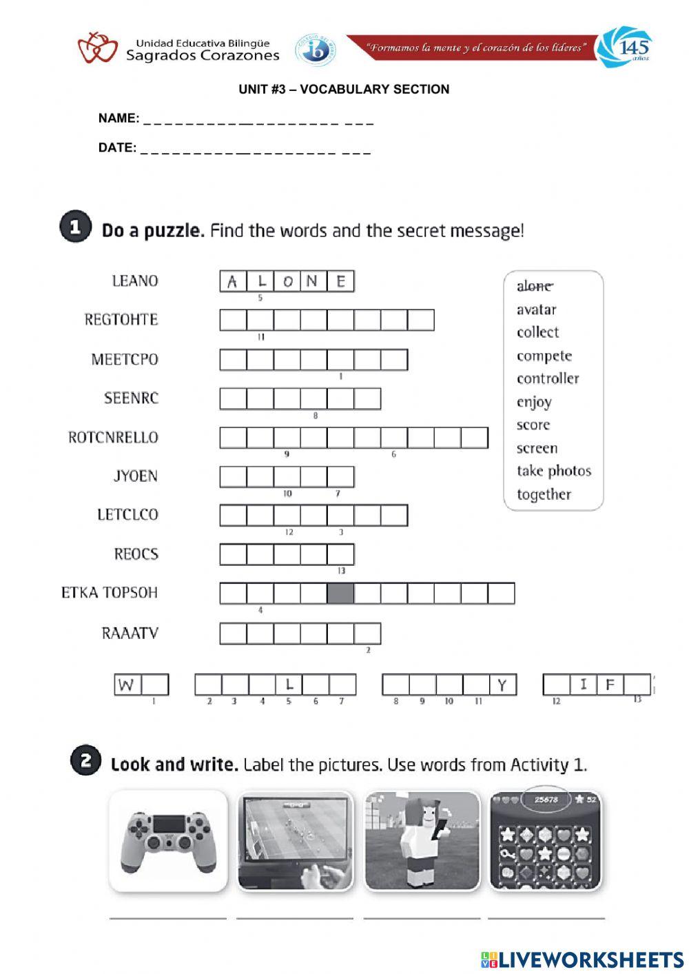 Vocabulary 3 Introduction