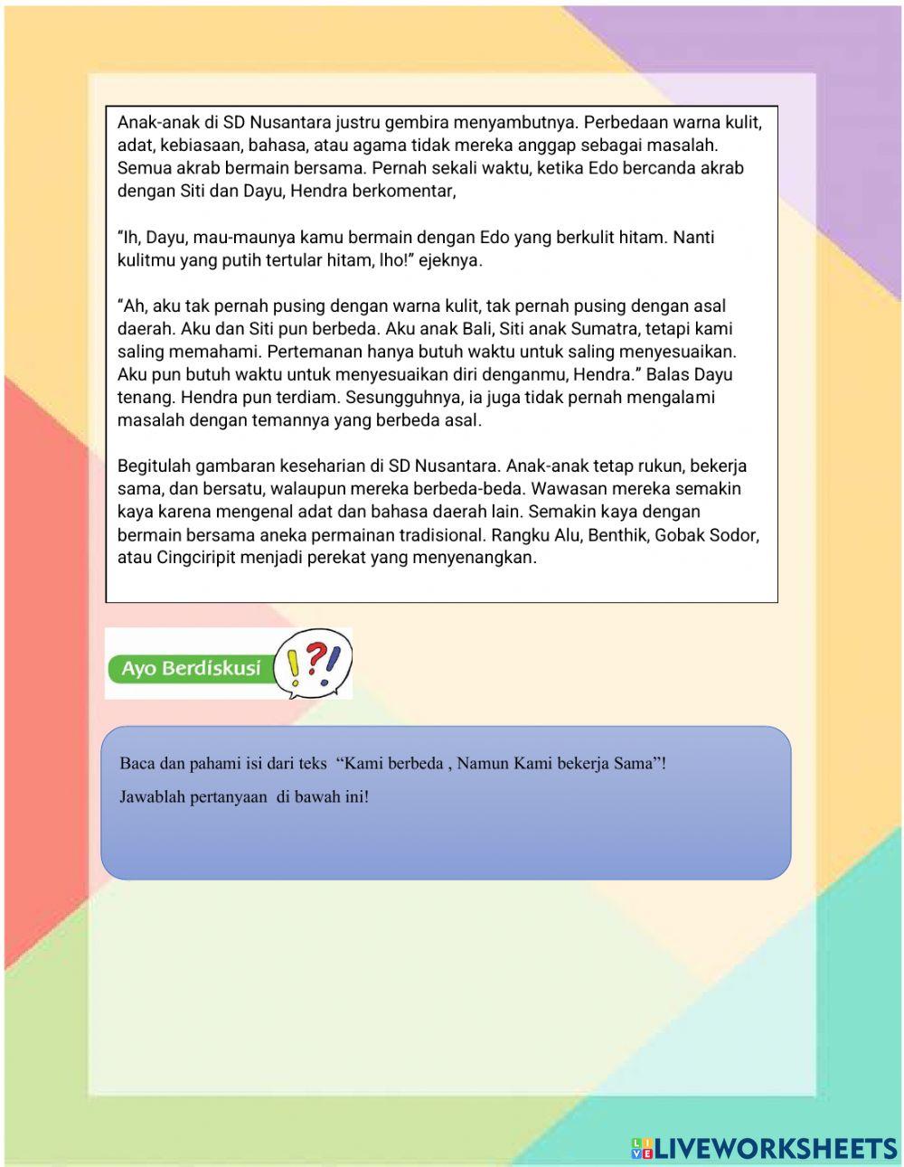 LKPD Tema 2 Sub Tema 2 Pembelajaran 2