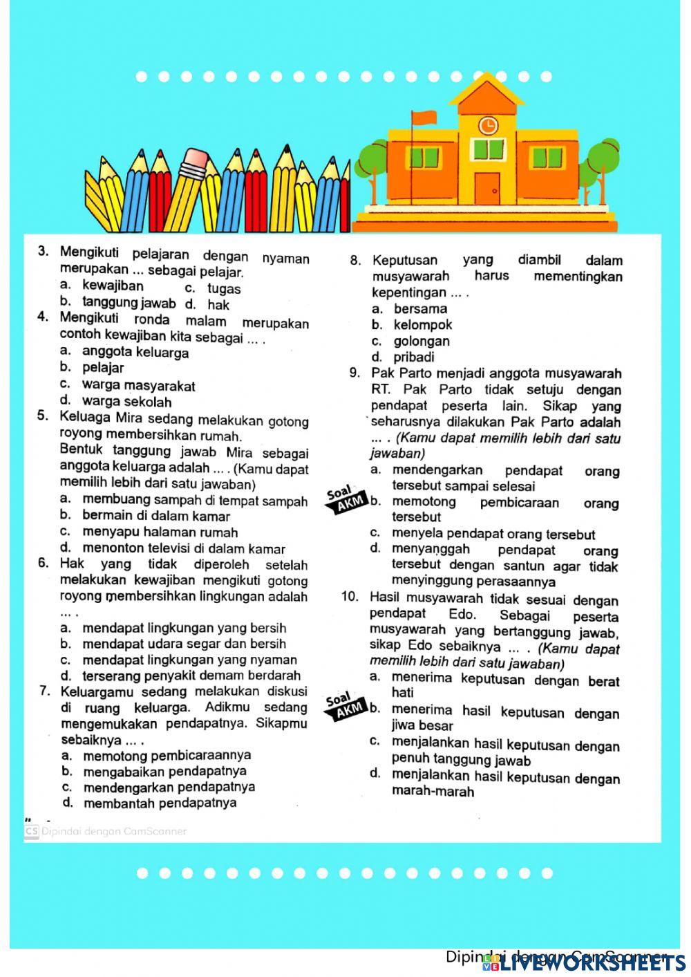 Hak, kewajiban dan tanggung jawab tema 2 st 2