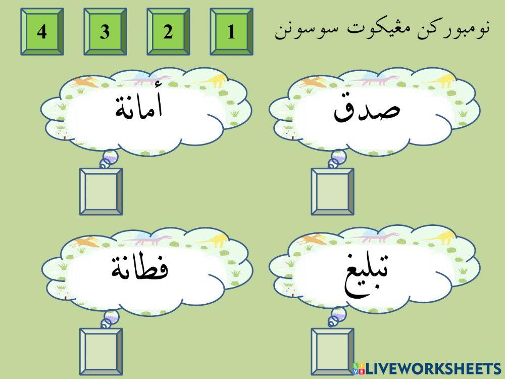 Latihan Sifat Wajib Bagi Rasul