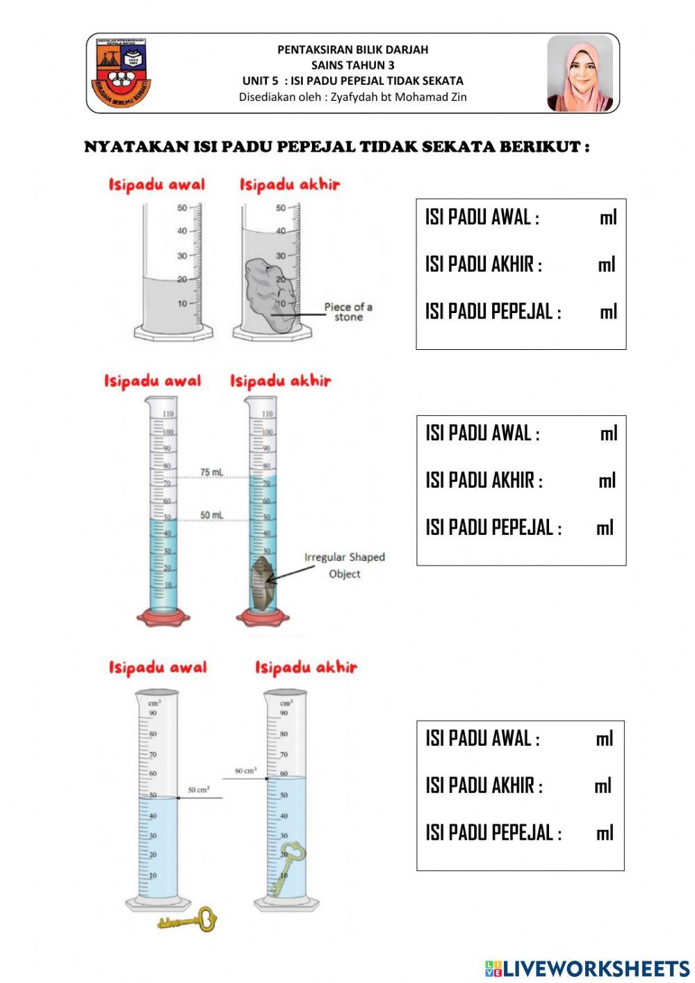 Pengukuran Isipadu Pepejal Tidak Sekata