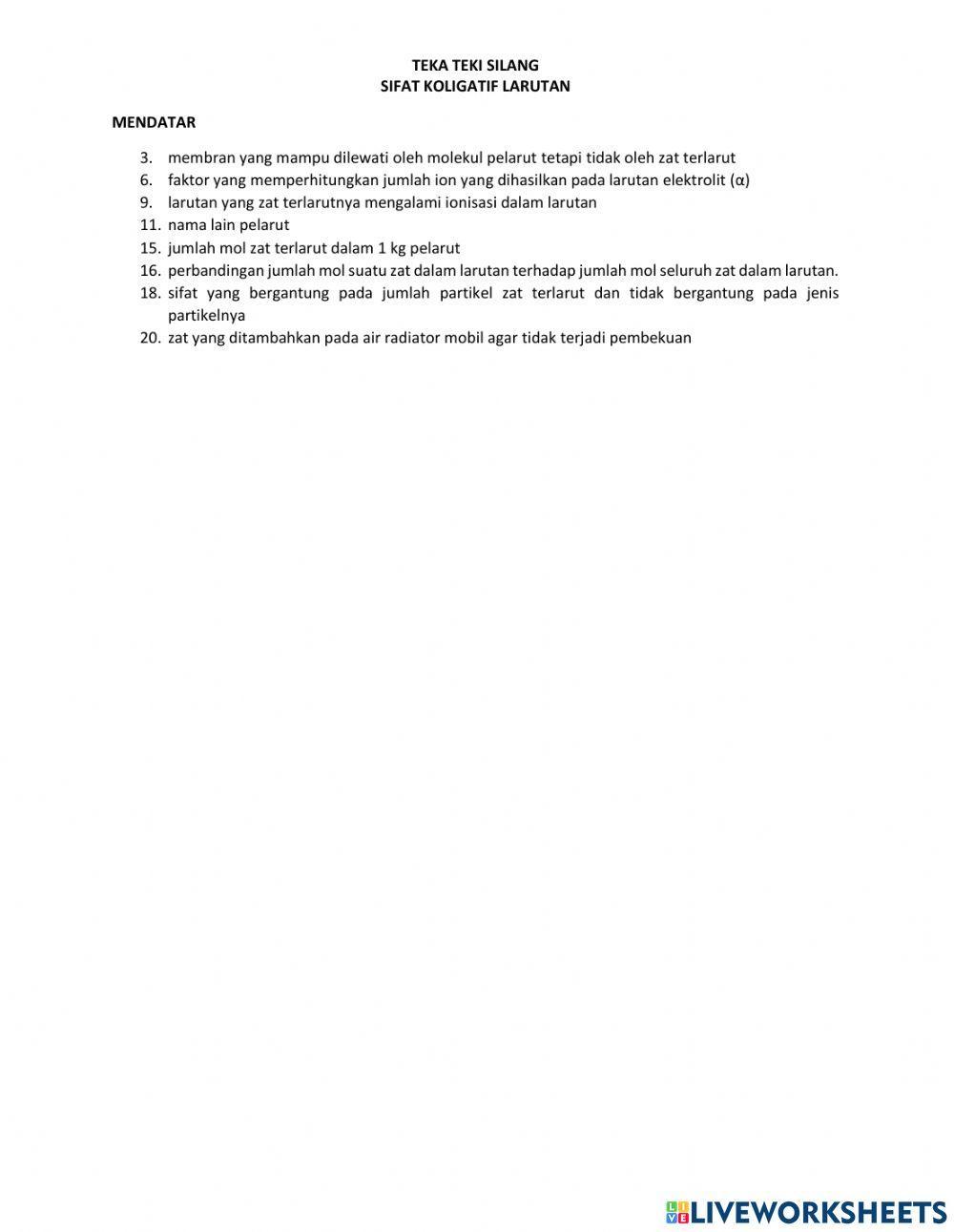 Tts sifat koligatif larutan