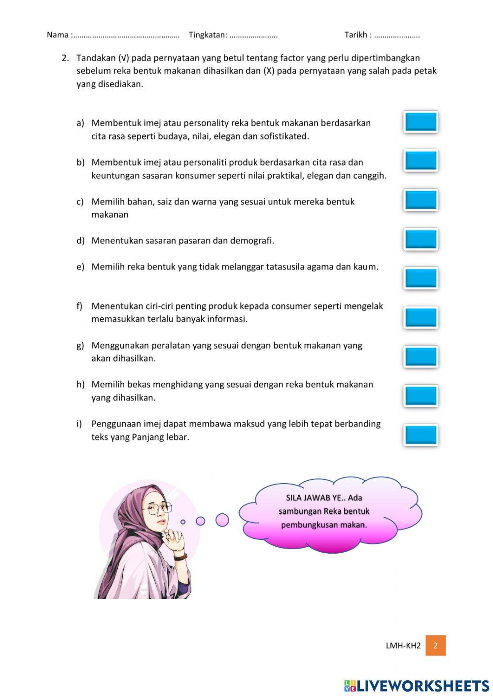 2.6.5 Reka Bentuk Makanan