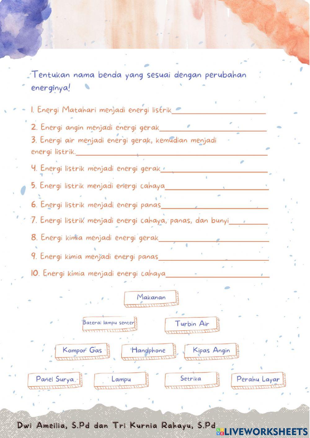 IPA : Manfaat Perubahan Energi