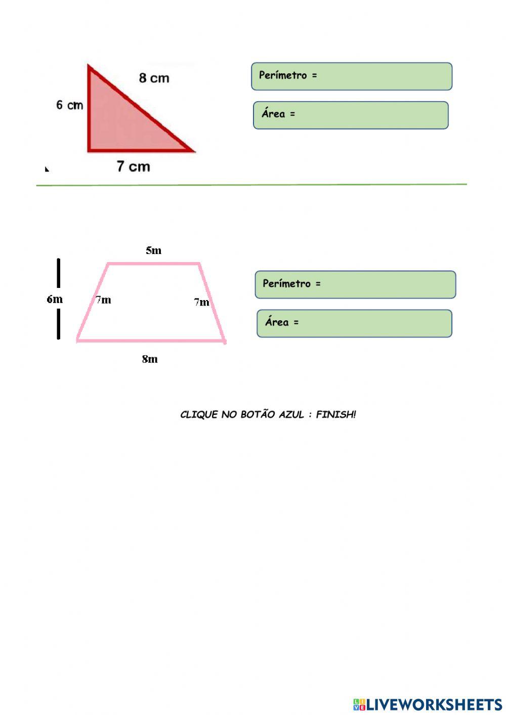 Áreas e Perímetros