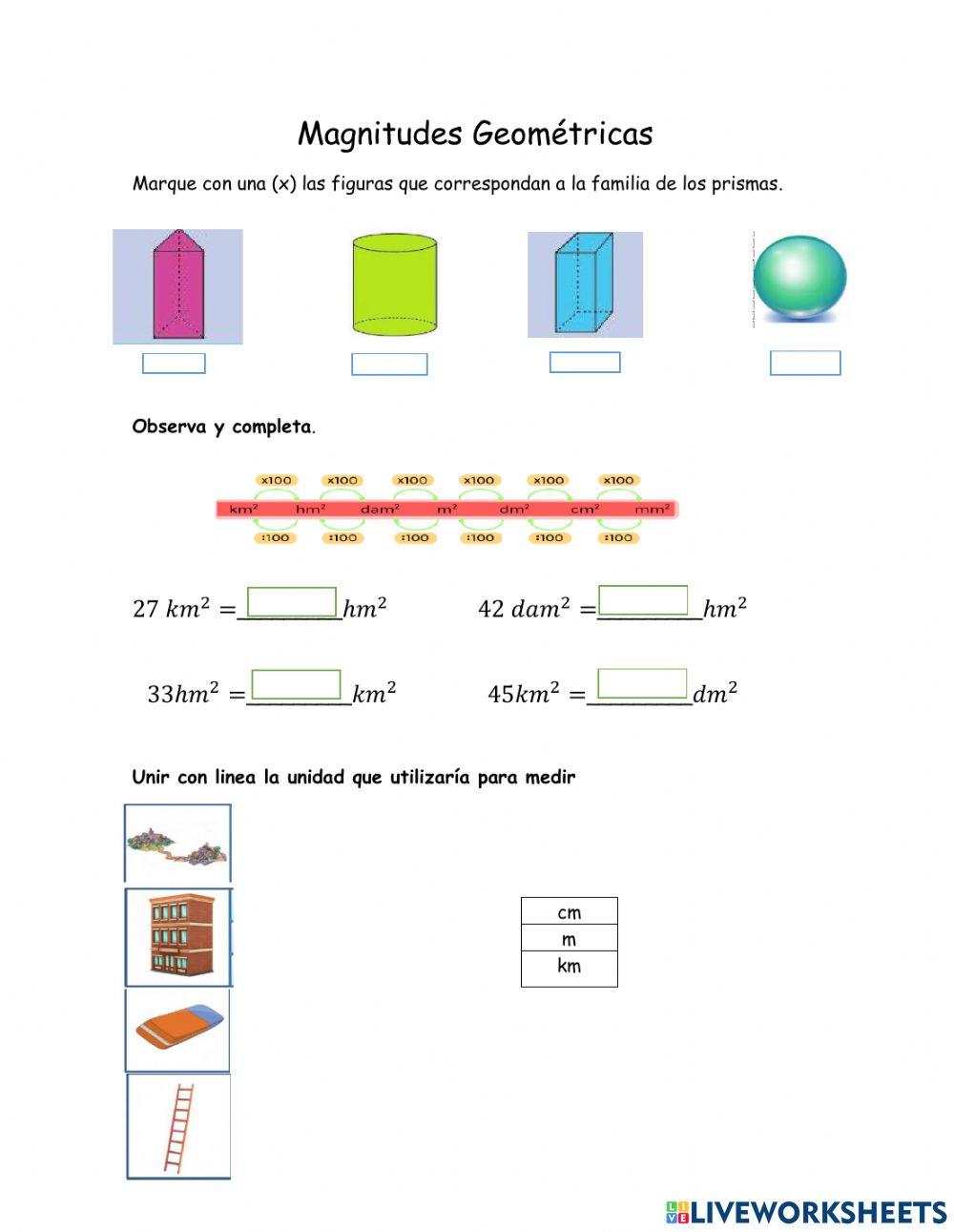 Magnitudes Geométricas